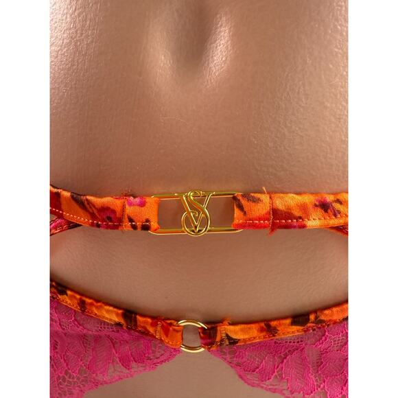 Victoria's Secret Floral Lace Sheer Lingerie Garter Belt   Size XS/S - Picture 2 of 13